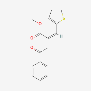molecular formula C16H14O3S B2380080 methyl (Z)-2-(2-oxo-2-phenylethyl)-3-(2-thienyl)-2-propenoate CAS No. 860785-79-1