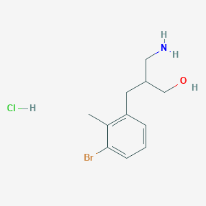 molecular formula C11H17BrClNO B2380087 3-Amino-2-[(3-bromo-2-methylphenyl)methyl]propan-1-ol hydrochloride CAS No. 1909347-94-9