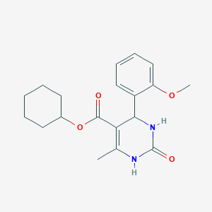 molecular formula C19H24N2O4 B2380101 Cyclohexyl 4-(2-methoxyphenyl)-6-methyl-2-oxo-1,2,3,4-tetrahydropyrimidine-5-carboxylate CAS No. 299965-89-2