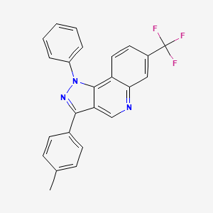molecular formula C24H16F3N3 B2380104 1-phenyl-3-(p-tolyl)-7-(trifluoromethyl)-1H-pyrazolo[4,3-c]quinoline CAS No. 901246-35-3