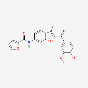 molecular formula C23H19NO6 B2380120 N-[2-(3,4-dimethoxybenzoyl)-3-methyl-1-benzofuran-6-yl]furan-2-carboxamide CAS No. 920446-23-7