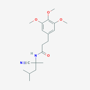 molecular formula C19H28N2O4 B2380124 N-(1-cyano-1,3-dimethylbutyl)-3-(3,4,5-trimethoxyphenyl)propanamide CAS No. 1311497-03-6