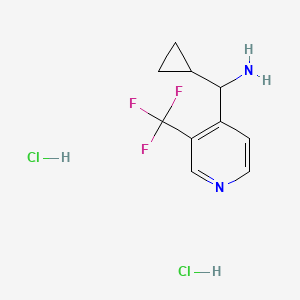 molecular formula C10H13Cl2F3N2 B2380142 环丙基[3-(三氟甲基)吡啶-4-基]甲胺二盐酸盐 CAS No. 2197061-94-0