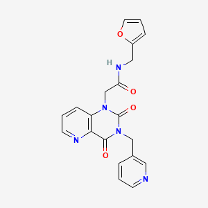 molecular formula C20H17N5O4 B2380155 2-(2,4-dioxo-3-(pyridin-3-ylmethyl)-3,4-dihydropyrido[3,2-d]pyrimidin-1(2H)-yl)-N-(furan-2-ylmethyl)acetamide CAS No. 946323-43-9