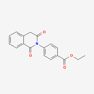 molecular formula C18H15NO4 B2380157 Ethyl 4-(1,3-dioxo-1,2,3,4-tetrahydroisoquinolin-2-yl)benzoate CAS No. 130872-48-9