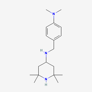 molecular formula C18H31N3 B2380160 (4-二甲氨基-苄基)-(2,2,6,6-四甲基-哌啶-4-基)-胺 CAS No. 443903-18-2