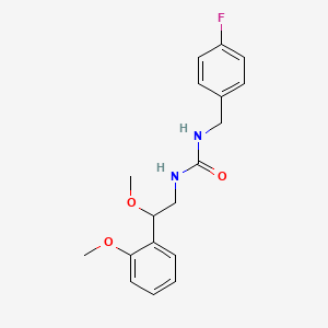 molecular formula C18H21FN2O3 B2380163 1-(4-Fluorobenzyl)-3-(2-methoxy-2-(2-methoxyphenyl)ethyl)urea CAS No. 1705797-57-4