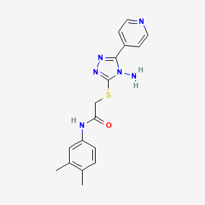 molecular formula C17H18N6OS B2380169 2-((4-氨基-5-(吡啶-4-基)-4H-1,2,4-三唑-3-基)硫代)-N-(3,4-二甲苯基)乙酰胺 CAS No. 760193-87-1