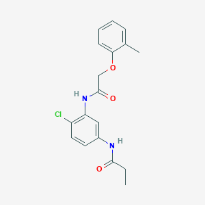 N-(4-chloro-3-{[(2-methylphenoxy)acetyl]amino}phenyl)propanamide