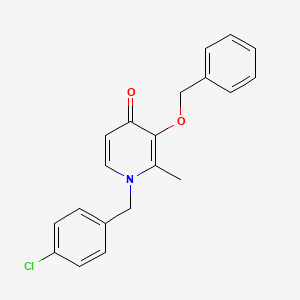 molecular formula C20H18ClNO2 B2380171 3-(苄氧基)-1-(4-氯苄基)-2-甲基-4(1H)-吡啶酮 CAS No. 338965-55-2