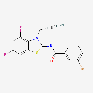 molecular formula C17H9BrF2N2OS B2380176 3-溴-N-(4,6-二氟-3-丙-2-炔基-1,3-苯并噻唑-2-亚甲基)苯甲酰胺 CAS No. 865248-66-4