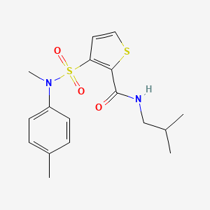 molecular formula C17H22N2O3S2 B2380183 N-isobutyl-3-(N-methyl-N-(p-tolyl)sulfamoyl)thiophene-2-carboxamide CAS No. 1251671-85-8