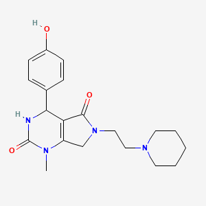 4-(4-hydroxyphenyl)-1-methyl-6-(2-(piperidin-1-yl)ethyl)-3,4,6,7-tetrahydro-1H-pyrrolo[3,4-d]pyrimidine-2,5-dione