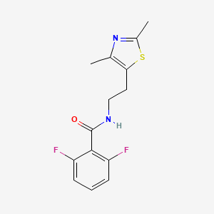 molecular formula C14H14F2N2OS B2380186 N-(2-(2,4-二甲基噻唑-5-基)乙基)-2,6-二氟苯甲酰胺 CAS No. 893994-99-5