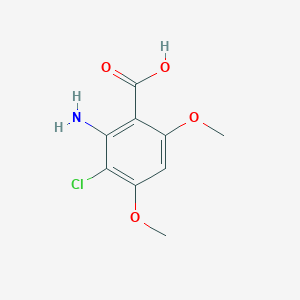 molecular formula C9H10ClNO4 B2380197 2-Amino-3-chloro-4,6-dimethoxybenzoic acid CAS No. 1164251-94-8