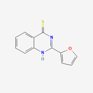molecular formula C12H8N2OS B2380204 2-(Furan-2-yl)quinazoline-4-thiol CAS No. 923853-12-7