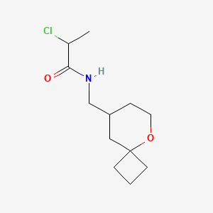 molecular formula C12H20ClNO2 B2380205 2-Chloro-N-(5-oxaspiro[3.5]nonan-8-ylmethyl)propanamide CAS No. 2411295-85-5