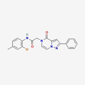 molecular formula C21H17BrN4O2 B2380216 N-(2-bromo-4-methylphenyl)-2-(4-oxo-2-phenylpyrazolo[1,5-a]pyrazin-5(4H)-yl)acetamide CAS No. 941963-07-1