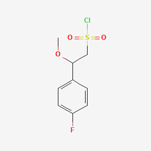 molecular formula C9H10ClFO3S B2380217 2-(4-Fluorophenyl)-2-methoxyethane-1-sulfonyl chloride CAS No. 1781100-57-9