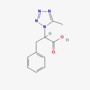 molecular formula C11H12N4O2 B2380230 2-(5-methyl-1H-1,2,3,4-tetrazol-1-yl)-3-phenylpropanoic acid CAS No. 109734-83-0