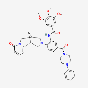 molecular formula C38H41N5O6 B2380232 3,4,5-trimethoxy-N-(2-(8-oxo-5,6-dihydro-1H-1,5-methanopyrido[1,2-a][1,5]diazocin-3(2H,4H,8H)-yl)-5-(4-phenylpiperazine-1-carbonyl)phenyl)benzamide CAS No. 441047-42-3