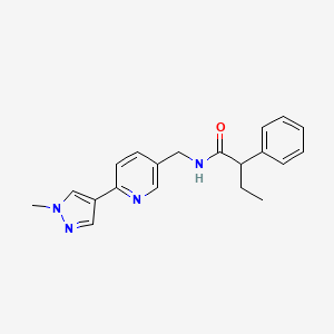 molecular formula C20H22N4O B2380236 N-((6-(1-甲基-1H-吡唑-4-基)吡啶-3-基)甲基)-2-苯基丁酰胺 CAS No. 2034311-99-2