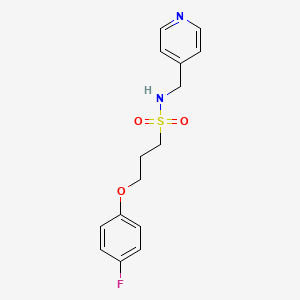 molecular formula C15H17FN2O3S B2380247 3-(4-fluorophenoxy)-N-(pyridin-4-ylmethyl)propane-1-sulfonamide CAS No. 946214-73-9