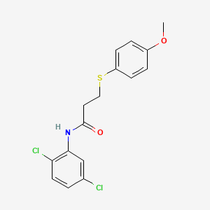molecular formula C16H15Cl2NO2S B2380262 N-(2,5-dichlorophenyl)-3-((4-methoxyphenyl)thio)propanamide CAS No. 941902-71-2