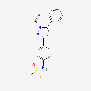 1-Acetyl-3-{4-[(ethylsulfonyl)amino]phenyl}-5-phenyl-2-pyrazoline