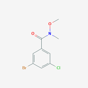 molecular formula C9H9BrClNO2 B2380271 3-溴-5-氯-N-甲氧基-N-甲基苯甲酰胺 CAS No. 1700202-83-0