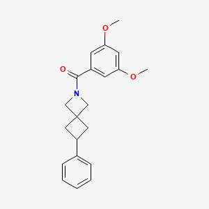 molecular formula C21H23NO3 B2380289 (3,5-Dimethoxyphenyl)-(6-phenyl-2-azaspiro[3.3]heptan-2-yl)methanone CAS No. 2380042-30-6
