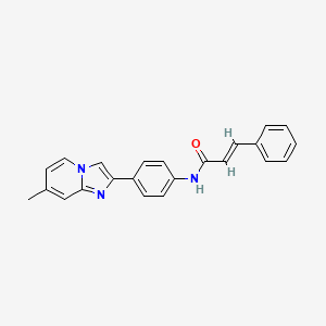 molecular formula C23H19N3O B2380295 N-(4-(7-methylimidazo[1,2-a]pyridin-2-yl)phenyl)cinnamamide CAS No. 887198-28-9