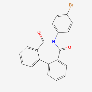 molecular formula C20H12BrNO2 B2380297 6-(4-Bromophenyl)benzo[d][2]benzazepine-5,7-dione CAS No. 159046-20-5