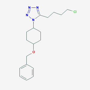 molecular formula C18H25ClN4O B023803 反式-5-(4-氯丁基)-1-[4-(苯甲氧基)环己基]-1H-四唑 CAS No. 98454-50-3