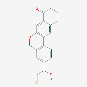 molecular formula C19H17BrO3 B2380317 3-(2-Bromo-1-hydroxyethyl)-10,11-dihydro-5H-dibenzo[c,g]chromen-8(9H)-one CAS No. 1378391-38-8