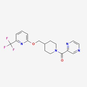2-[4-({[6-(Trifluoromethyl)pyridin-2-yl]oxy}methyl)piperidine-1-carbonyl]pyrazine