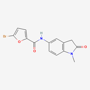 molecular formula C14H11BrN2O3 B2380327 5-溴-N-(1-甲基-2-氧代吲哚-5-基)呋喃-2-甲酰胺 CAS No. 921774-19-8