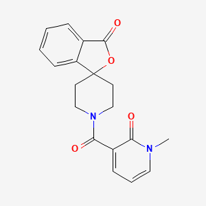 molecular formula C19H18N2O4 B2380333 1'-(1-methyl-2-oxo-1,2-dihydropyridine-3-carbonyl)-3H-spiro[isobenzofuran-1,4'-piperidin]-3-one CAS No. 1797702-26-1