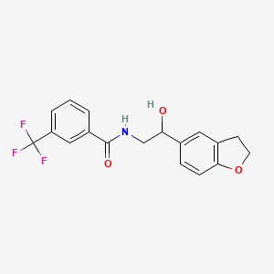 molecular formula C18H16F3NO3 B2380343 N-(2-(2,3-dihydrobenzofuran-5-yl)-2-hydroxyethyl)-3-(trifluoromethyl)benzamide CAS No. 1705901-46-7
