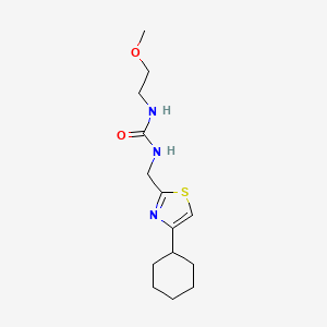 molecular formula C14H23N3O2S B2380345 1-((4-环己基噻唑-2-基)甲基)-3-(2-甲氧基乙基)脲 CAS No. 2034401-10-8