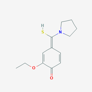 molecular formula C13H17NO2S B238036 (4Z)-2-ethoxy-4-[pyrrolidin-1-yl(sulfanyl)methylidene]cyclohexa-2,5-dien-1-one 