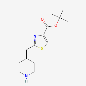 molecular formula C14H22N2O2S B2380360 Tert-butyl 2-(piperidin-4-ylmethyl)-1,3-thiazole-4-carboxylate CAS No. 2287274-11-5