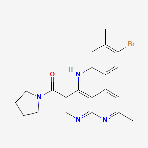 molecular formula C21H21BrN4O B2380367 N-[4-(二甲氨基)苄基]-1-[3-(4-乙基苯氧基)吡嗪-2-基]哌啶-4-甲酰胺 CAS No. 1251672-39-5