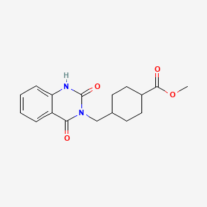 molecular formula C17H20N2O4 B2380369 反式-4-[(2,4-二氧代-1,4-二氢喹唑啉-3(2H)-基)甲基]环己烷甲酸甲酯 CAS No. 1217656-13-7