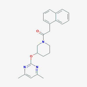 molecular formula C23H25N3O2 B2380378 1-(3-((4,6-二甲基嘧啶-2-基)氧基)哌啶-1-基)-2-(萘-1-基)乙酮 CAS No. 2097896-70-1