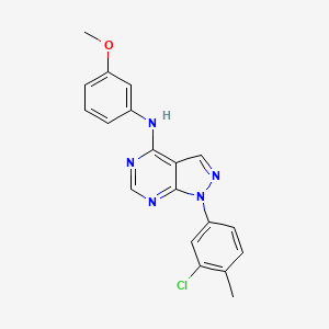 molecular formula C19H16ClN5O B2380380 1-(3-chloro-4-methylphenyl)-N-(3-methoxyphenyl)-1H-pyrazolo[3,4-d]pyrimidin-4-amine CAS No. 890893-44-4