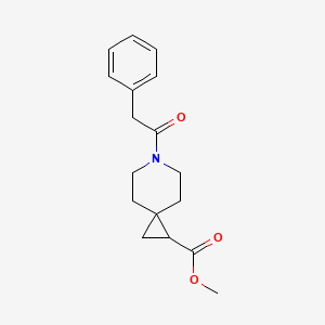 molecular formula C17H21NO3 B2380391 6-(2-苯基乙酰基)-6-氮杂螺[2.5]辛烷-1-羧酸甲酯 CAS No. 2034291-91-1