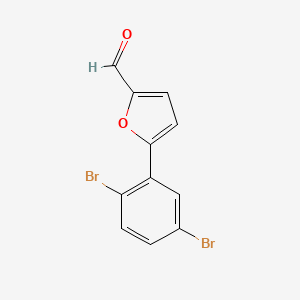 molecular formula C11H6Br2O2 B2380399 5-(2,5-二溴苯基)呋喃-2-甲醛 CAS No. 591723-91-0