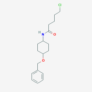 molecular formula C18H26ClNO2 B023804 反式-5-氯代-N-[4-(苯甲氧基)环己基]戊酰胺 CAS No. 98454-45-6