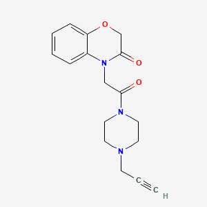 molecular formula C17H19N3O3 B2380409 4-{2-oxo-2-[4-(prop-2-yn-1-yl)piperazin-1-yl]ethyl}-3,4-dihydro-2H-1,4-benzoxazin-3-one CAS No. 2094514-70-0